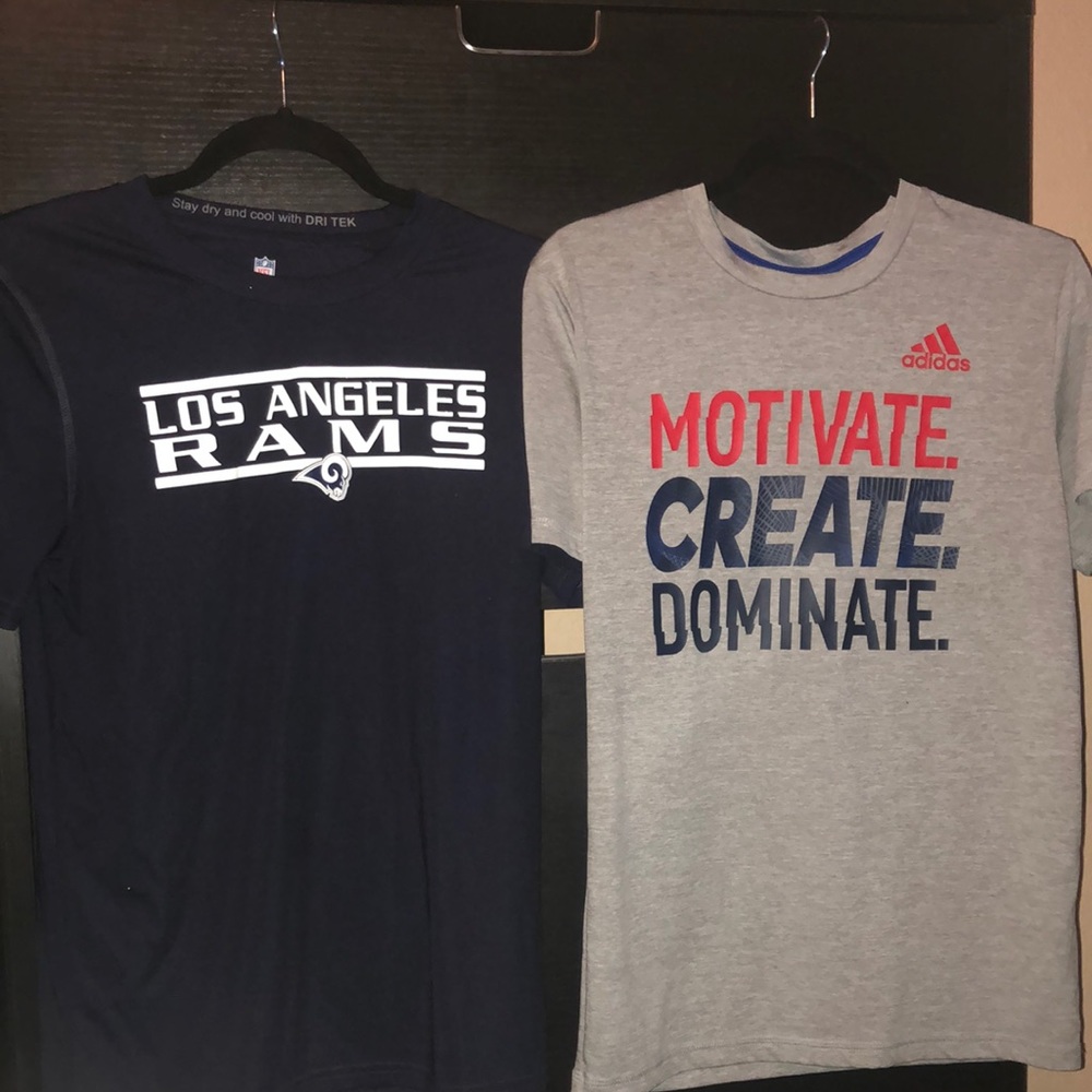 2 Youth Large 14-16 Boys Shirts (Adidas and NFL)